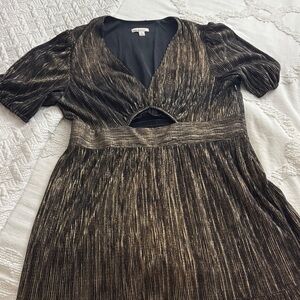 Bar III Black and Gold Midi Dress